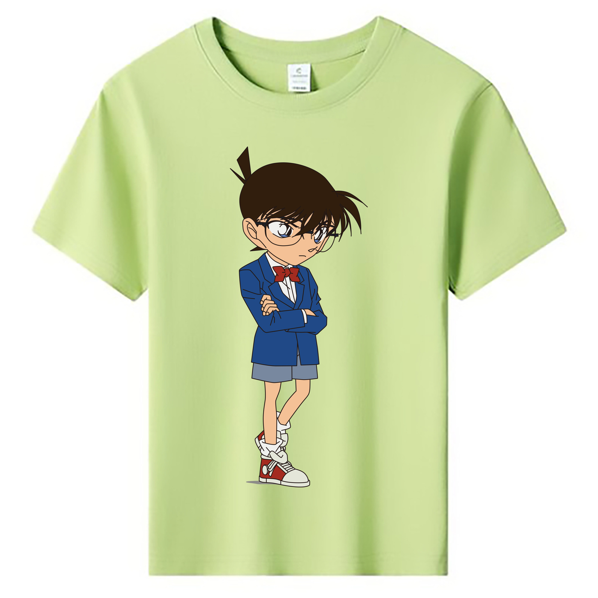（画像用） 名探偵コナン 江戸川 コナン Detective Conan Conan Edogawa 綿100％キッズTシャツ（フロントプリント）